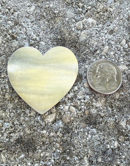 MSN43124 = Nickel Silver Shape - HEART 1-3/8'' x 1-1/2''   24ga (Pkg of 6)