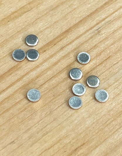MSS100 = Tiny Sterling SiIver Discs, 24ga (Pkg/10)