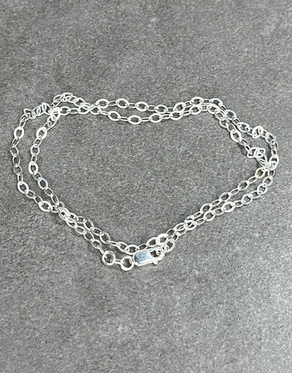 OFcable3.0 = Sterling 3.0mm Oval Flat Cable Necklace