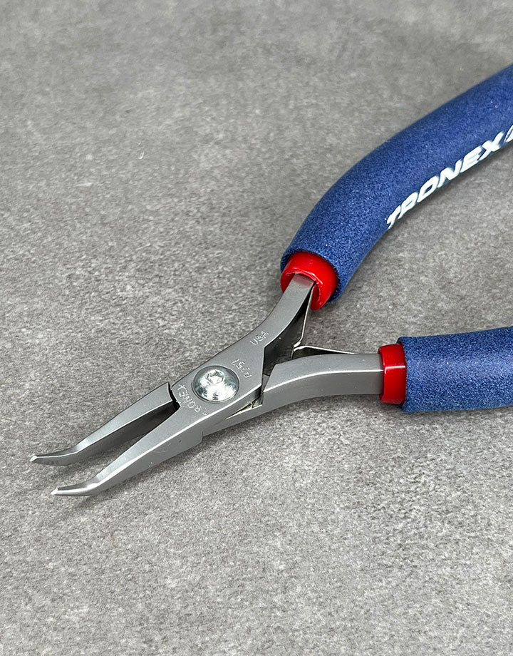 PL30X57 = Tronex 557/757 Bent Nose 60deg Fine Tip Pliers