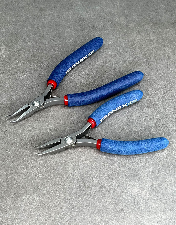 PL30X57 = Tronex 557/757 Bent Nose 60deg Fine Tip Pliers