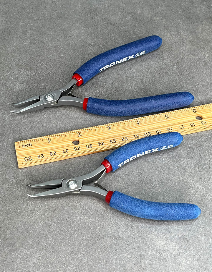PL30X57 = Tronex 557/757 Bent Nose 60deg Fine Tip Pliers