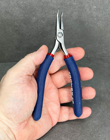 PL30X57 = Tronex 557/757 Bent Nose 60deg Fine Tip Pliers