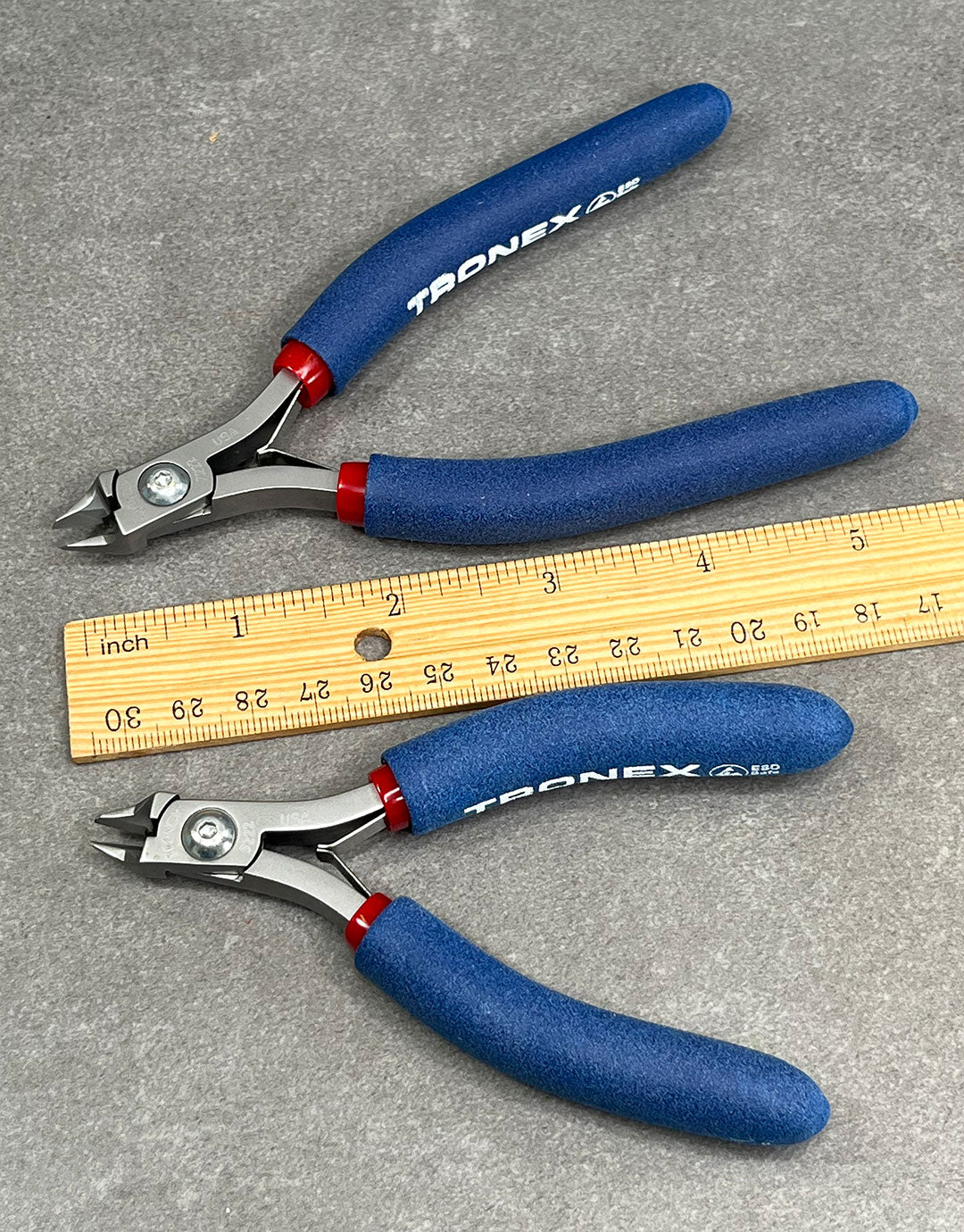 PL3X222 = Tronex 5222 Tapered Head Flush Cutter - Short Handle