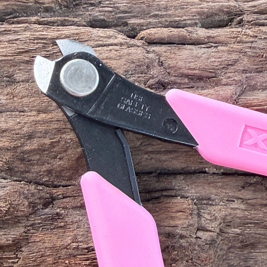 PL42194P = Xuron Hard Wire Cutter with Tapered Head with Pink Handles