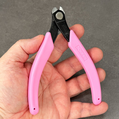PL42194P = Xuron Hard Wire Cutter with Tapered Head with Pink Handles