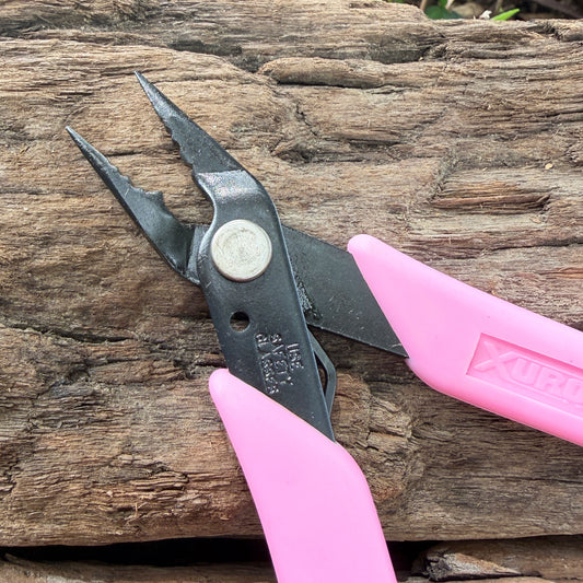 PL4494P = 4 in 1 Bead Crimping Plier by Xuron with Pink Handle