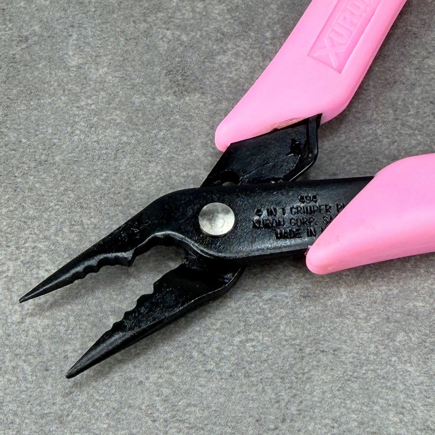 PL4494P = 4 in 1 Bead Crimping Plier by Xuron with Pink Handle