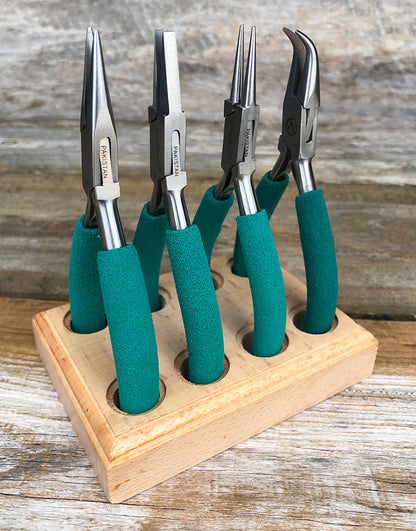 PL6093 = Baby Wubbers Quad Set - 4 Pliers in Wood Stand