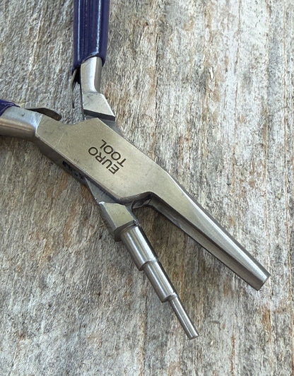PL7480 = Looping Pliers with Stepped Jaw and Concave Jaw by Eurotool