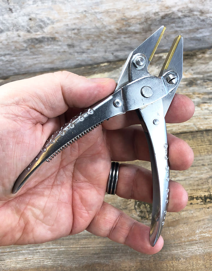 PL8670 = Parallel Pliers with Flat Nose Brass Jaws