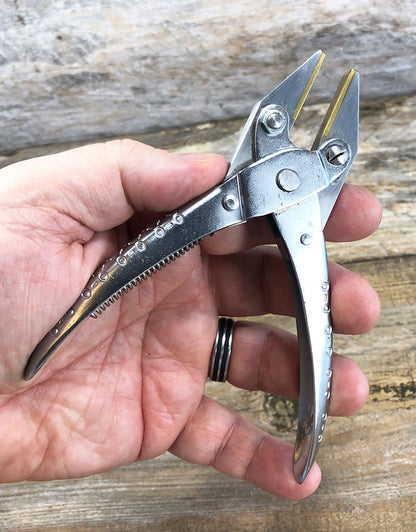 PL8670 = Parallel Pliers with Flat Nose Brass Jaws