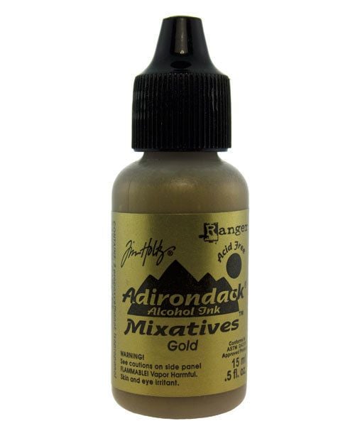 PM4071 = Tim Holtz Adirondack Metallic Mixatives GOLD 0.5oz