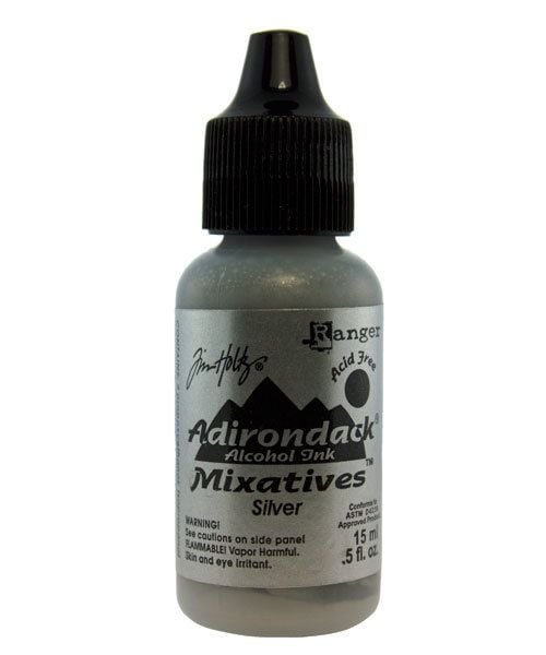 PM4073 = Tim Holtz Adirondack Metallic Mixatives SILVER 0.5oz