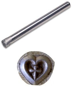 PN5077 = WHIMSICAL DESIGN STAMP - Heart with cross