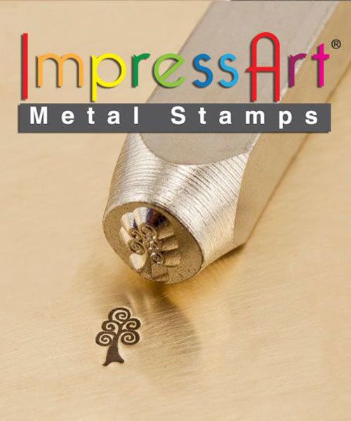 PN6332 = ImpressArt Design Stamp - swirl tree 6mm