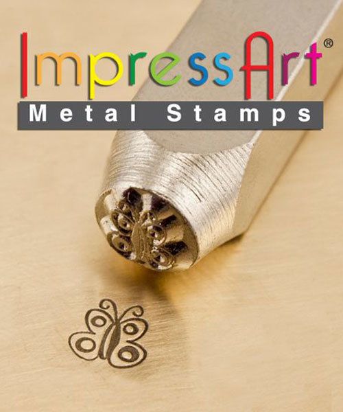 PN6341 = ImpressArt Design Stamp - spread wing butterfly 6mm