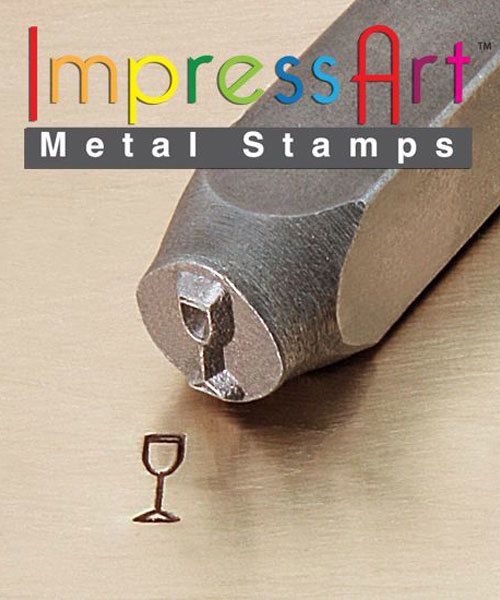 PN6366 = ImpressArt Design Stamp - champagne glass 6mm