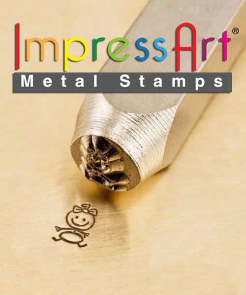 PN6399 = ImpressArt Design Stamp - baby girl - stick figure 6mm