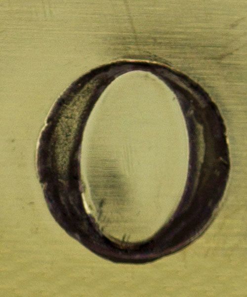 PN6496 = ImpressArt Design Stamp - Greek letter OMICRON 6mm