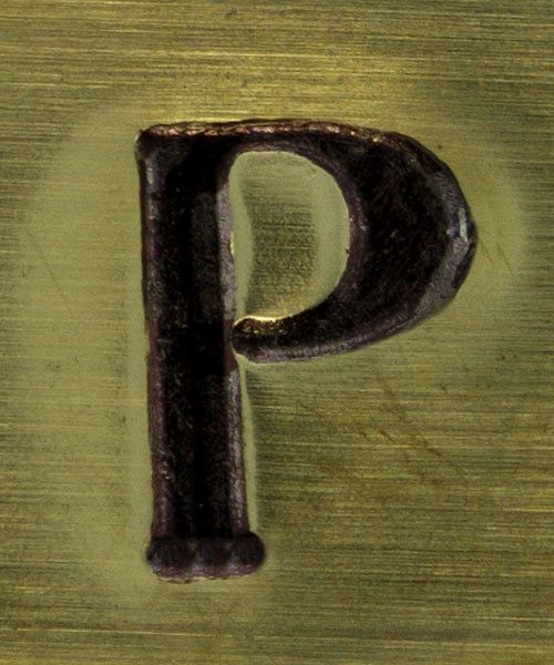 PN6498 = ImpressArt Design Stamp - Greek letter RHO 6mm