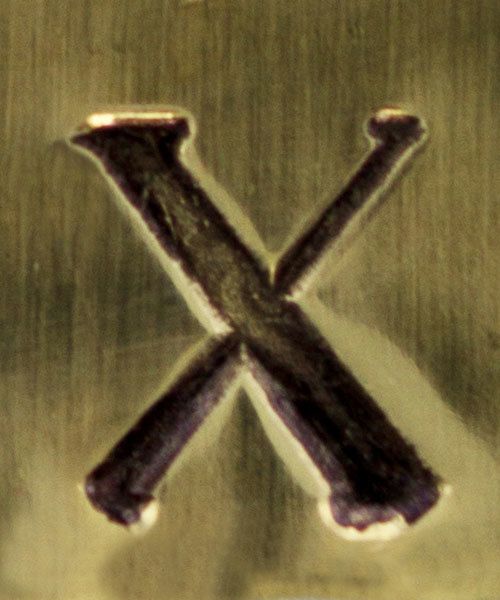 PN6503 = ImpressArt Design Stamp - Greek letter CHI 6mm