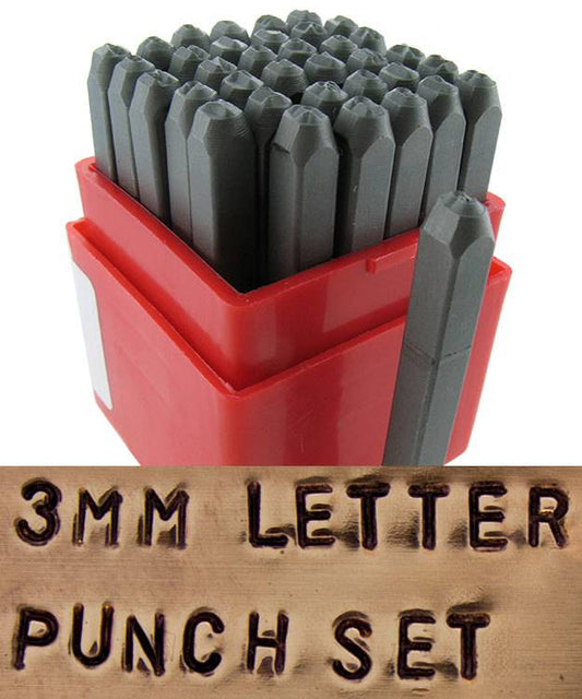 PN953 = Letter Punch Set 0 thru 9 and A thru Z with ''&'' Symbol   3mm Imprint