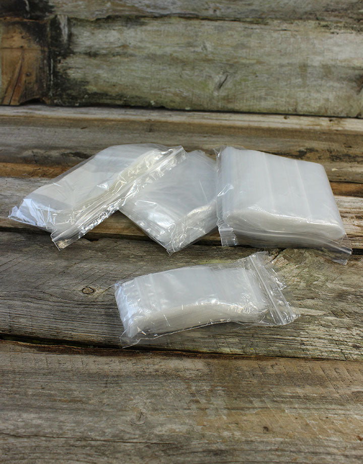 Recloseable Plastic Bags (Choose Size)