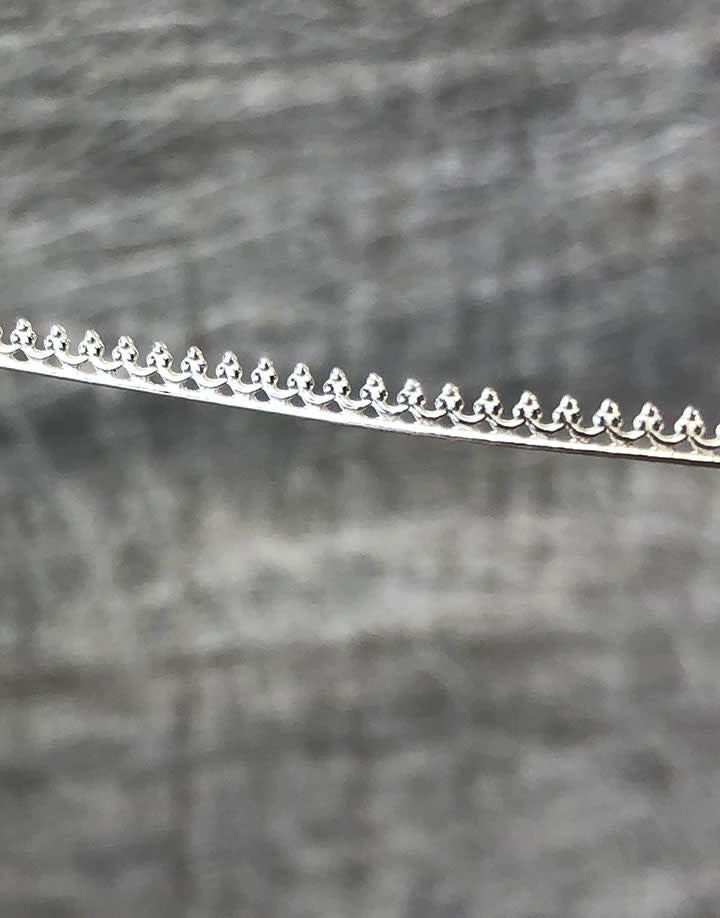 SGW06 = Sterling Gallery Wire "Beaded Swag" (Per Inch)