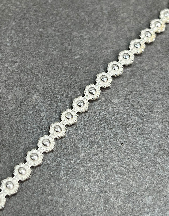 SPW24 = Sterling Silver "Bali" Berry Wire (Inch) 4x1.3mm