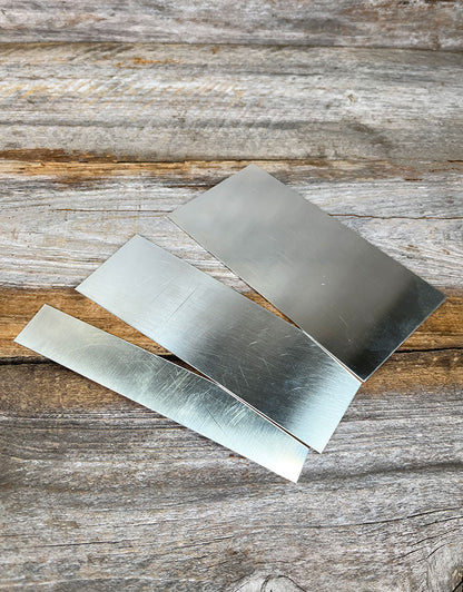SSXX = Flat Sterling Silver Dead Soft Sheet