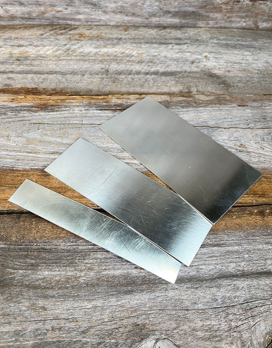 SSXX = Flat Sterling Silver Dead Soft Sheet