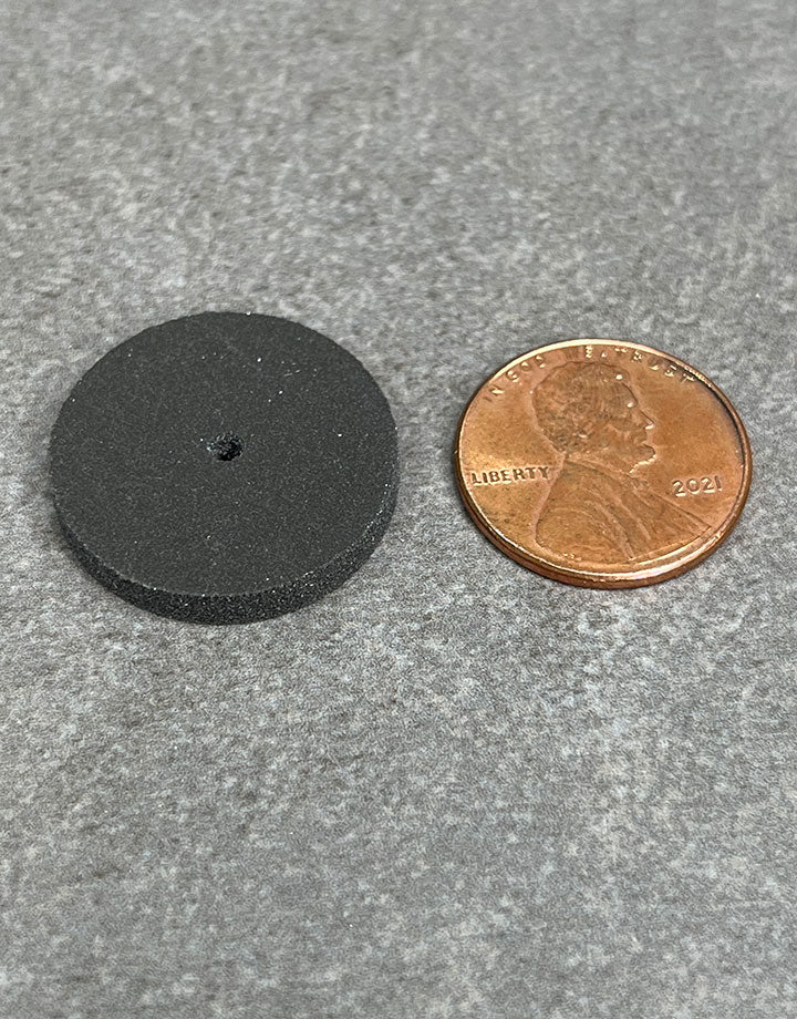 ST1375 = Eve Silicon Abrasives Medium/Black Square Edge Wheel 7/8" (Pkg of 10)