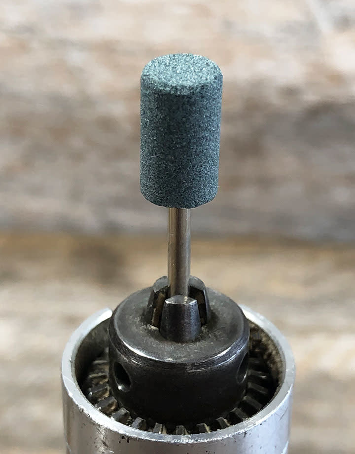 ST1484 = Green Mounted Grinding Stone Barrel (pkg/3)