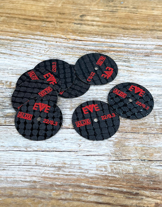 ST8921 = Cutting Fiber Discs 22x 0.3mm (pkg/10)