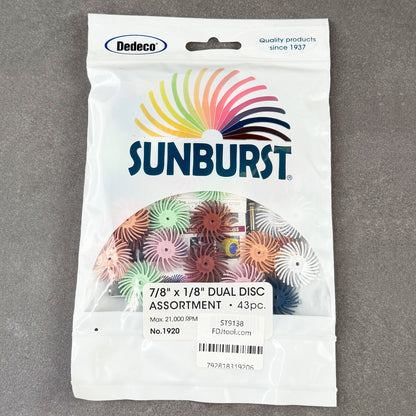 ST9138 = Sunburst 7/8" Dual Radial Disc Assortment 43pc Kit