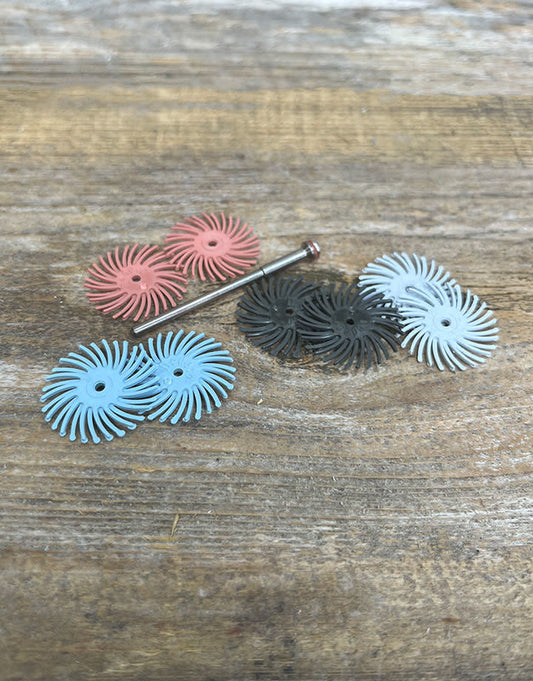 ST9309 = Dedeco Silicon Carbide Radial Disc Abrasive Sample Pack (9pcs)