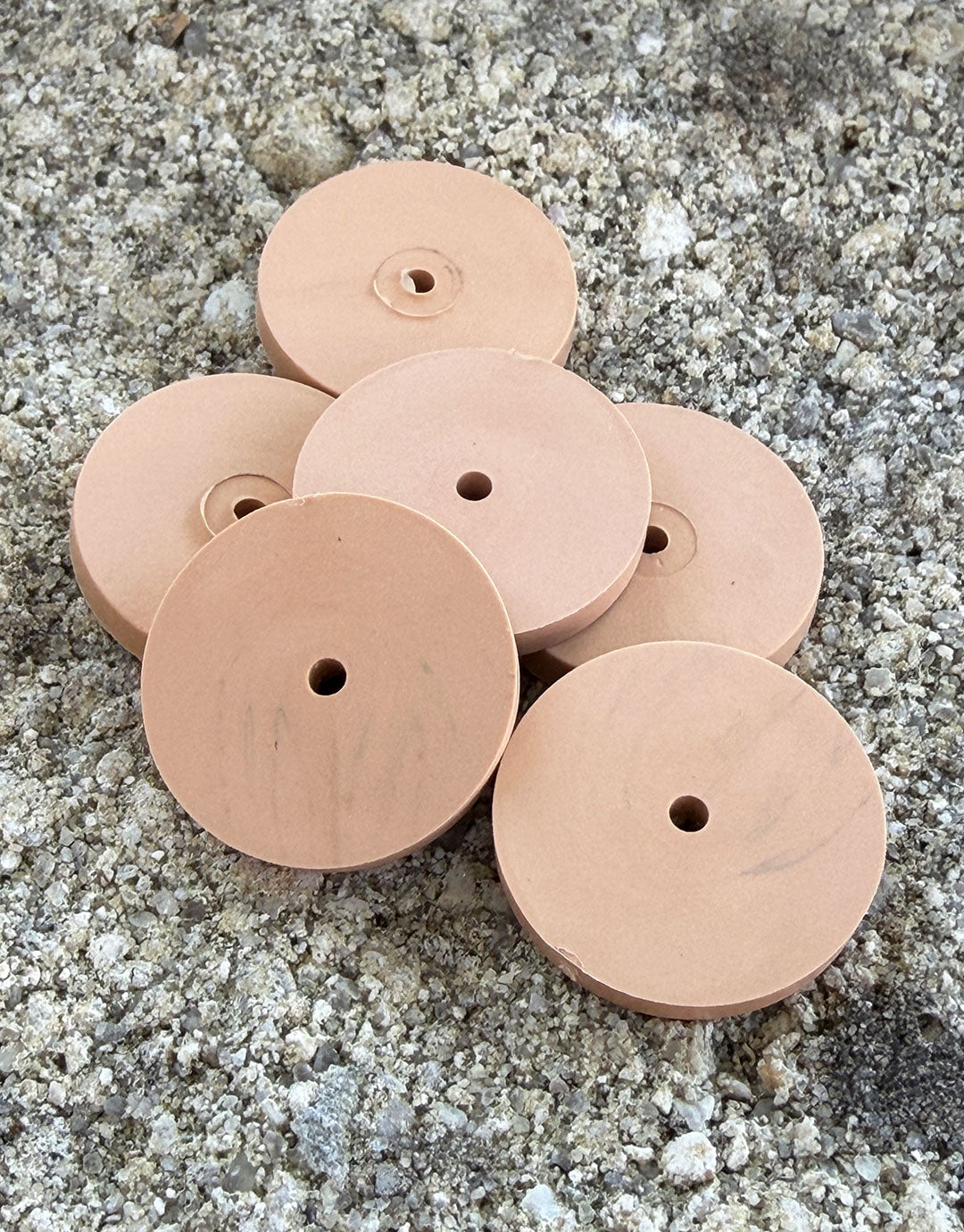 ST9455 = Sunburst 7/8" x 1/8" Wheels - Peach 2500grit (pkg/6)