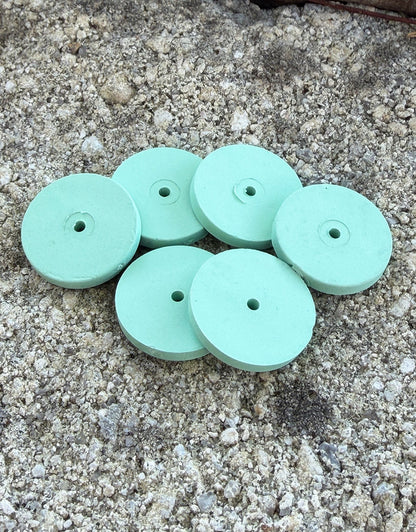 ST9457 = Sunburst 7/8" x 1/8" Wheels - Light Green 14000grit (pkg/6)