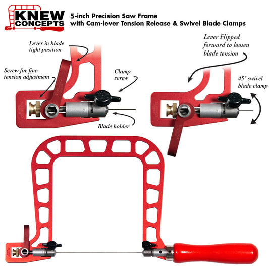 SW4025 = Knew Concepts 5'' Saw with Cam Lever & Swivel Blade Clamps
