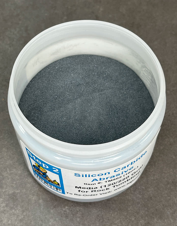 TM502 = ROCK TUMBLING MEDIA STEP 2: MEDIUM/FINE 120/220 GRIT 1 lbs