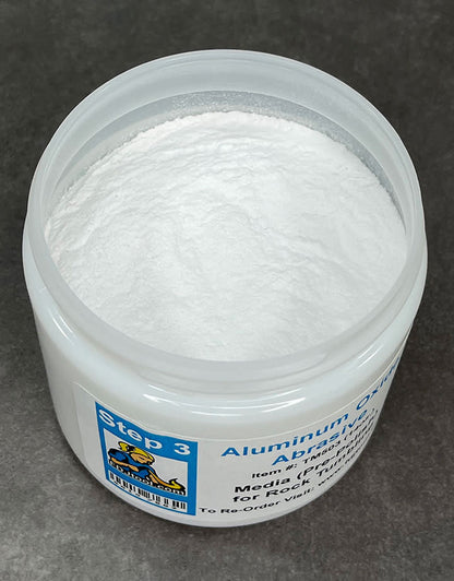 TM503 = ROCK TUMBLING MEDIA STEP 3: ALUMINUM OXIDE PRE-POLISH 14ozs