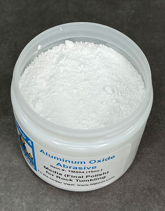 TM504 = Rock Tumbling Media STEP 4: ALUMINUM OXIDE POLISH 10ozs