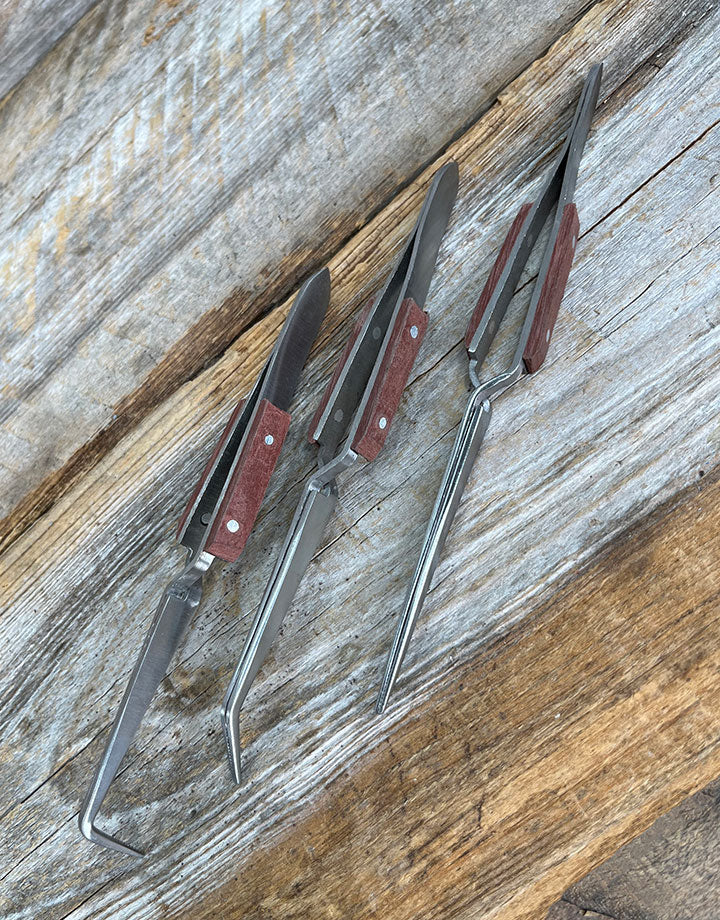 TW2416 = 3pc Fiber Grip Soldering Tweezer Set