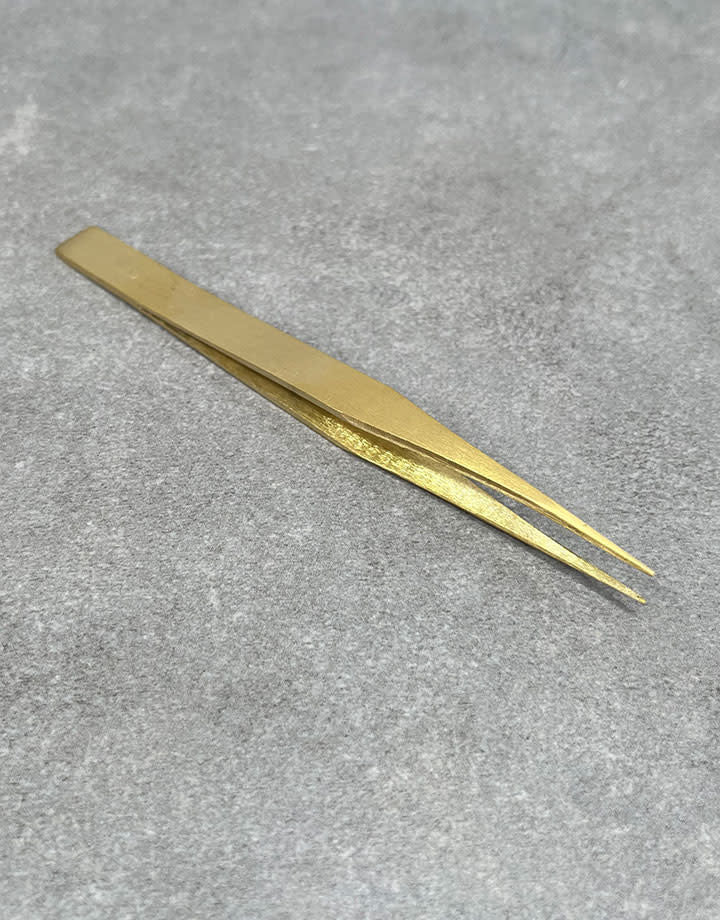 TW301B = Brass Tweezers AA - 5" long