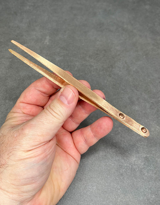 TW501 = Straight Copper Tweezers 6-1/2" long