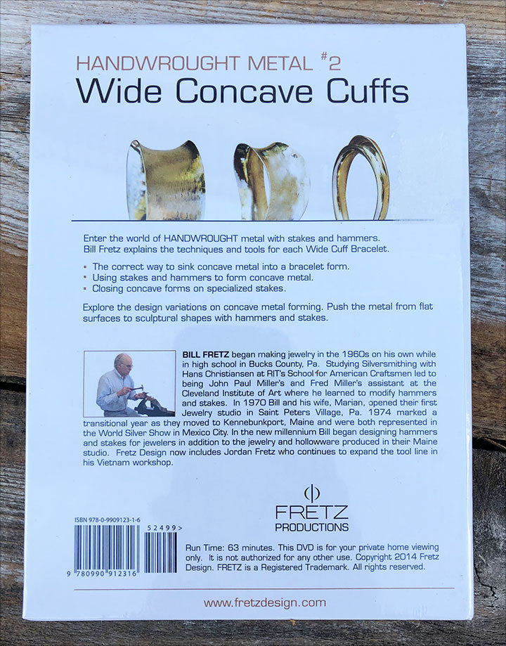 VT3051 = DVD- Bill Fretz Handwrought Metal #2 ''Wide Concave Cuffs''
