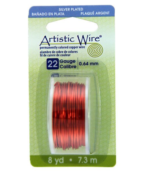 WR26122 = Artistic Wire Dispenser Pack SP TANGERINE 22ga 8 Yards
