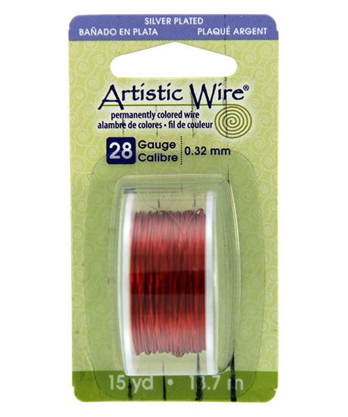 WR26128 = Artistic Wire Dispenser Pack SP TANGERINE 28ga 15 Yards