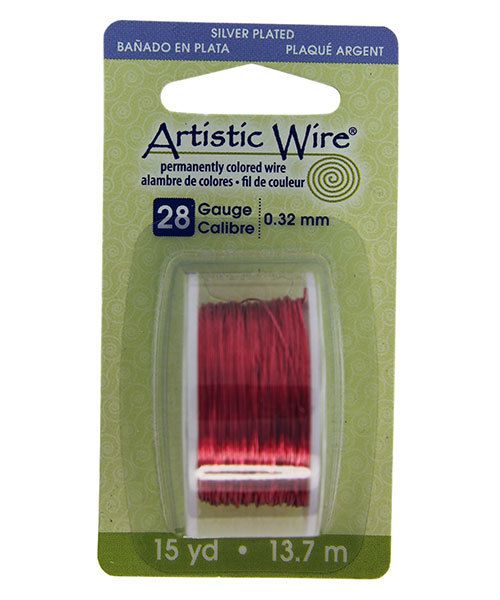 WR27028 = Artistic Wire Dispenser Pack SP PEACH 28ga 15 Yards